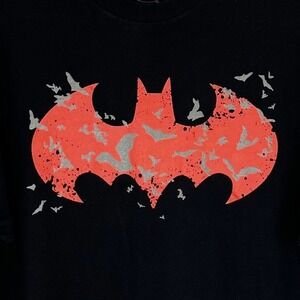 Batman Mens T-Shirt 2XL Black Graphic Tee DC Comics Super Hero Oversized Pajamas